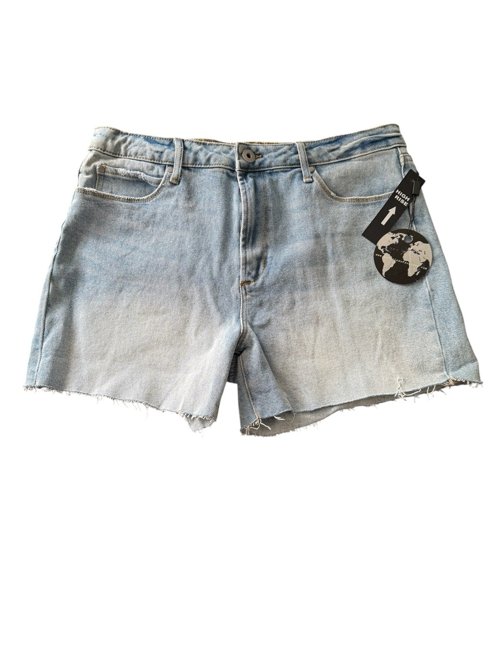 Articles of Society Ziggy Hi-Rise Denim Cut-Off Shorts Blue Women's Size 30 NWT